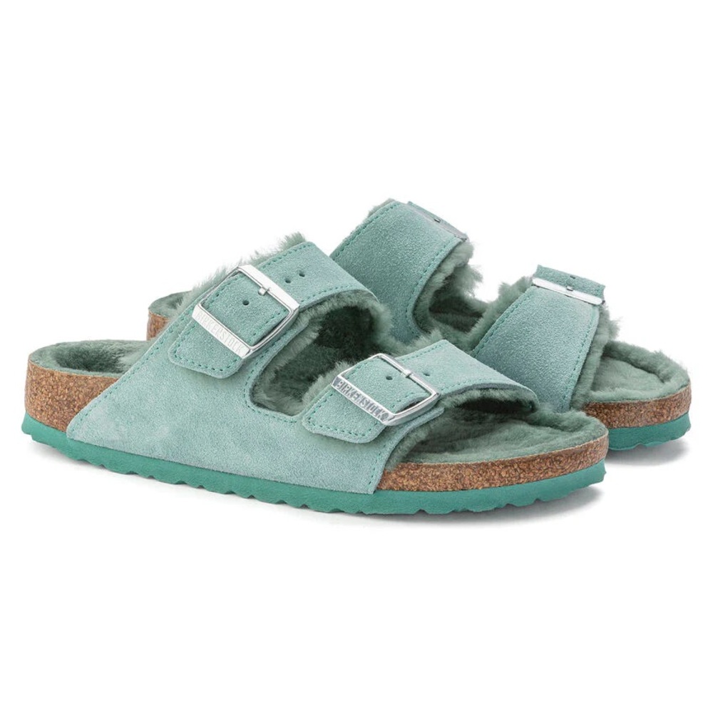 Birkenstock Arizona Shearling Beryl Suede